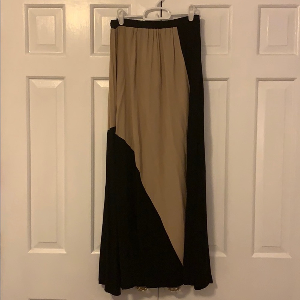 Colorblocked maxi skirt